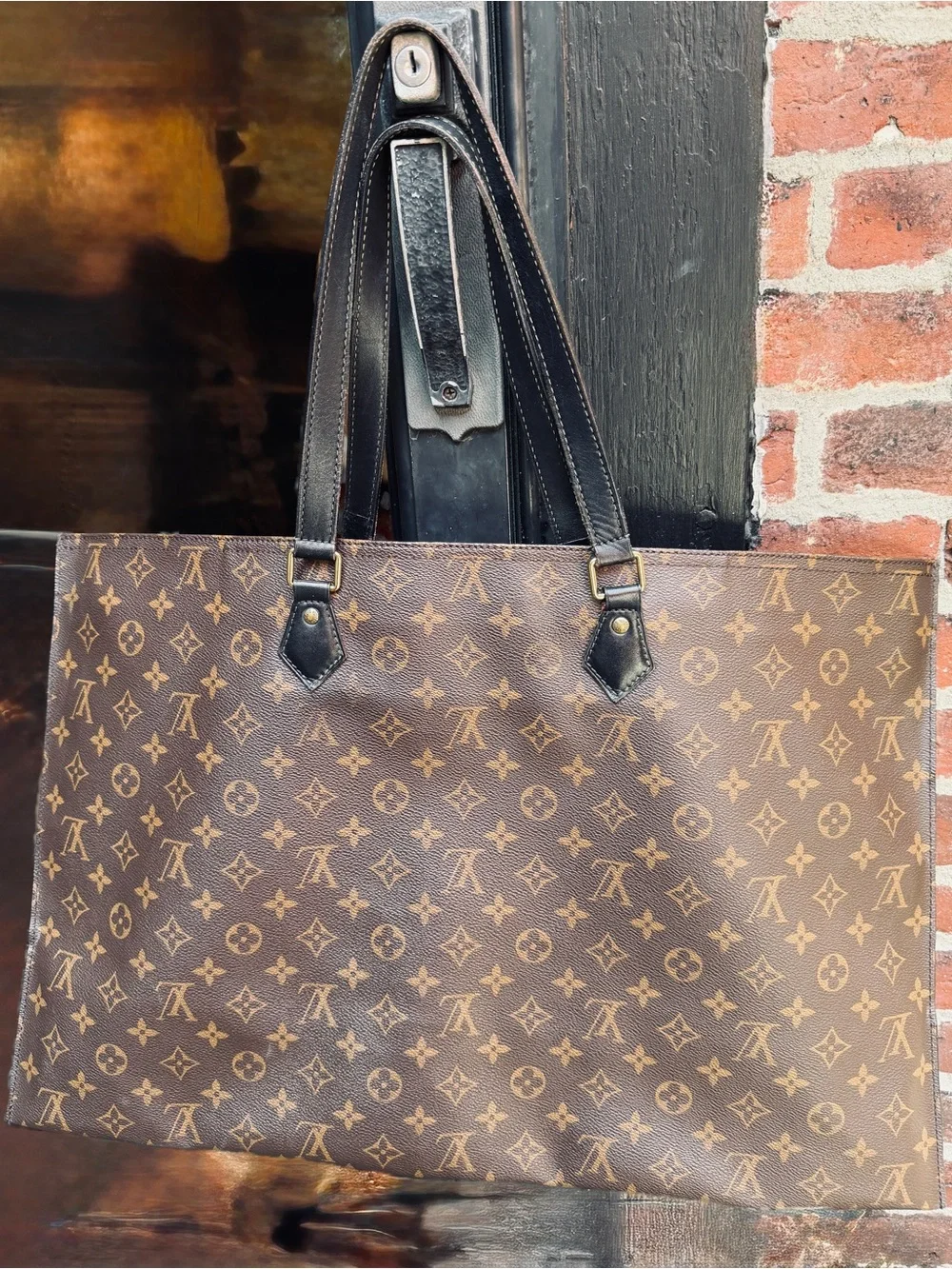Louis Vuitton All in mm monogram Brown Monogram Canvas Tote with Black Handles - Picture 7 of 9